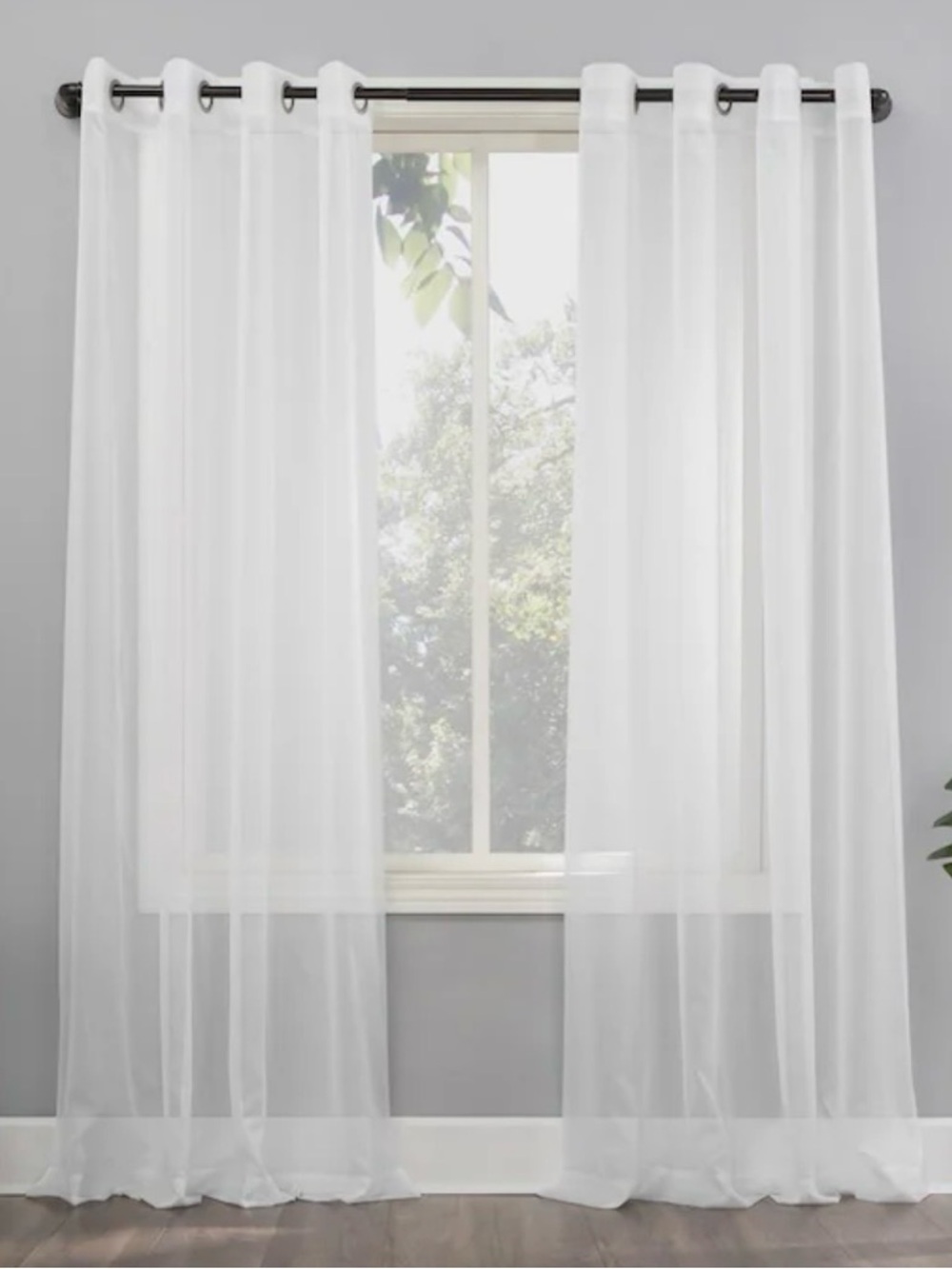 Lichtenberg No. 918 Sheer Curtain Panels White 59”x108” Set of 2 NEW